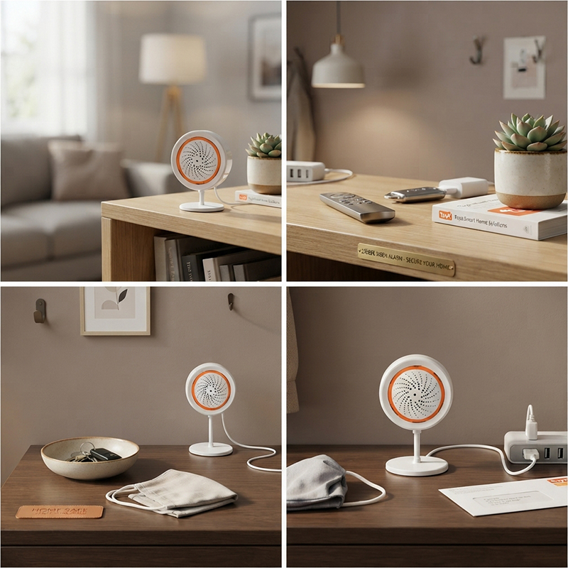Smart Home Nas - Tuya Zigbee Akıllı Siren Alarmı, Flaşörlü