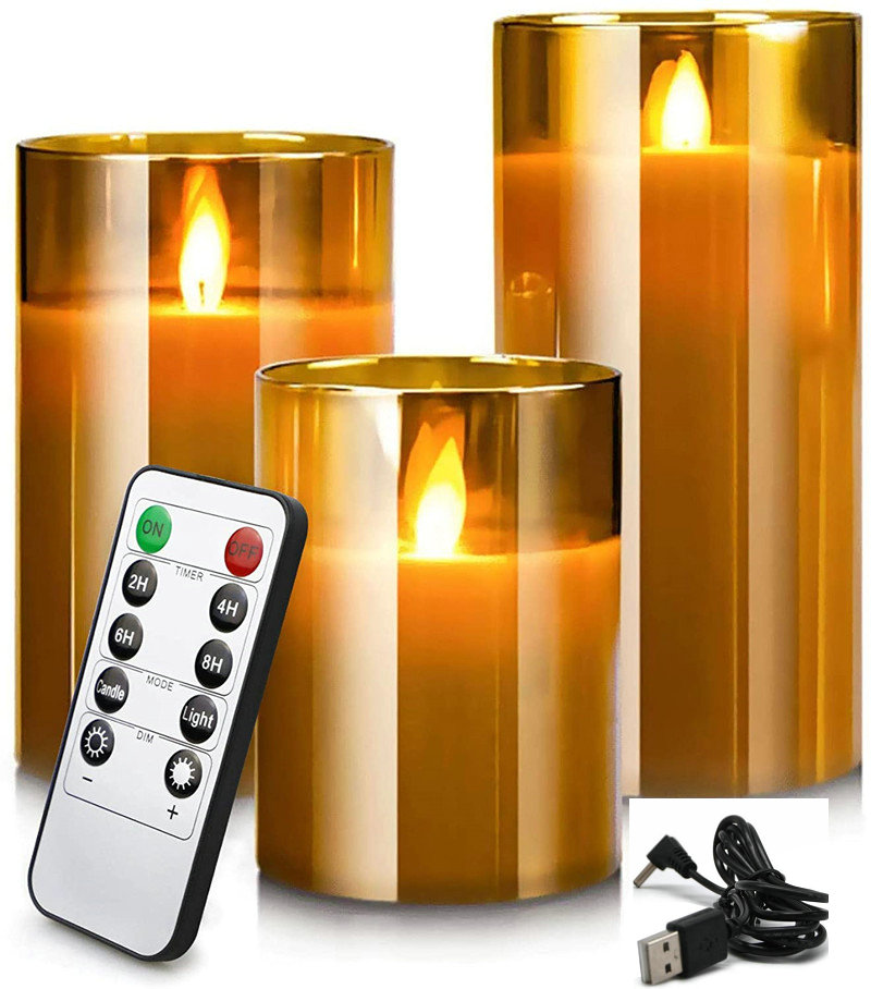 Voice Control Light Bulb - USB Şarjlı LED Alevsiz Mum Seti