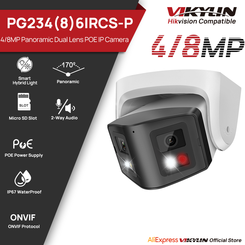 Smart Home Nas - Vikylin 4/8MP Panoramik Akıllı Çift Işıklı