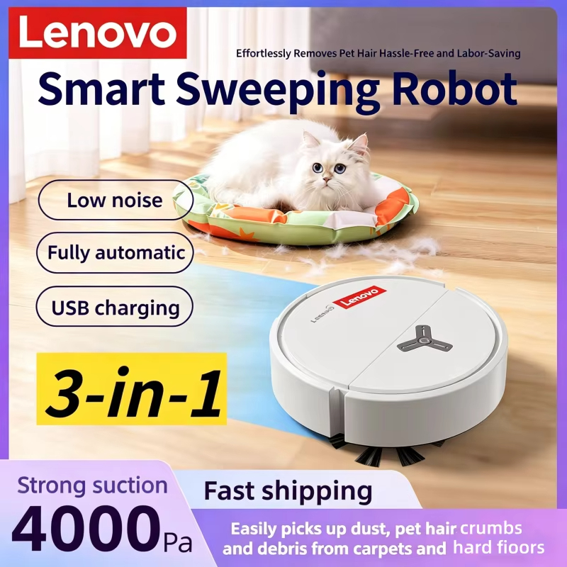 Smart Home Robot - Lenovo 3'ü 1 Arada Akıllı Süpürme