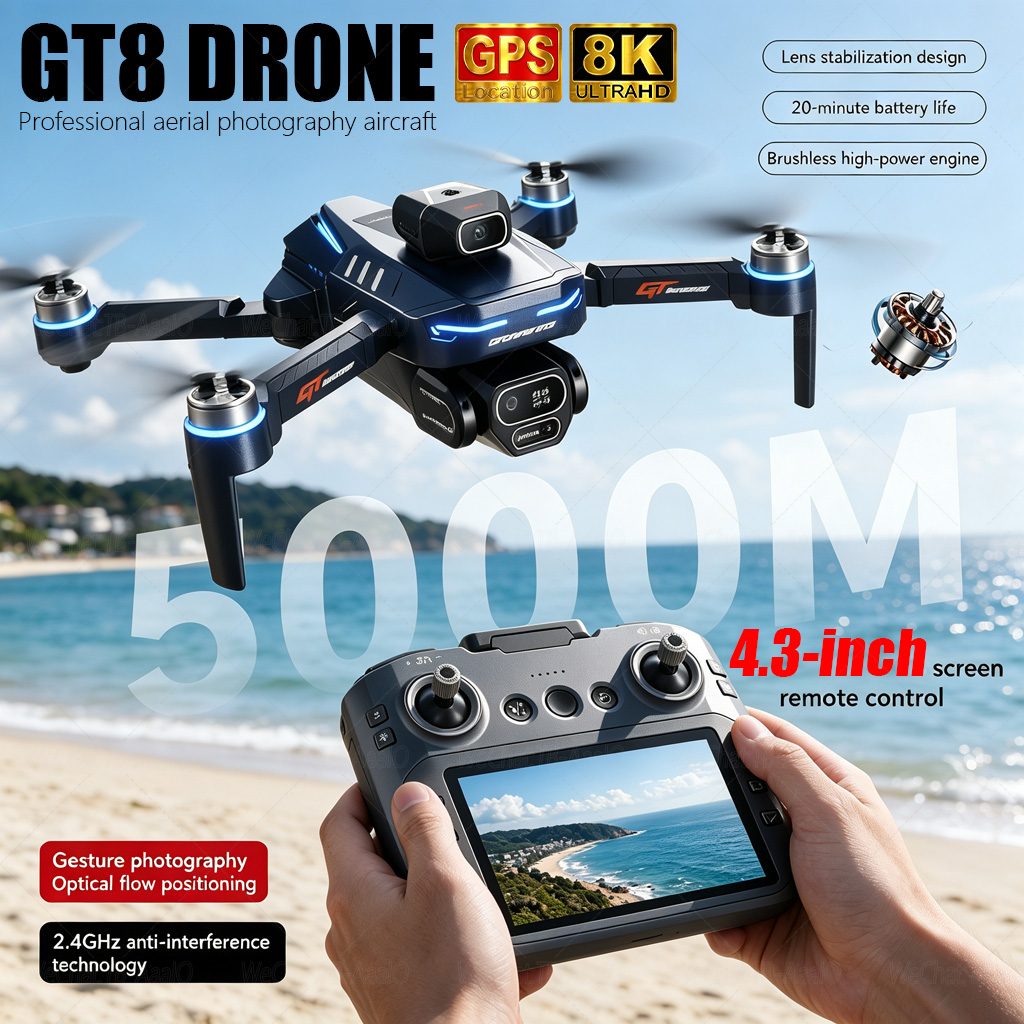 YENİ GT8 HD RC Drone 4K Profes - Smart Home Camera incelemesi ve fiyatı