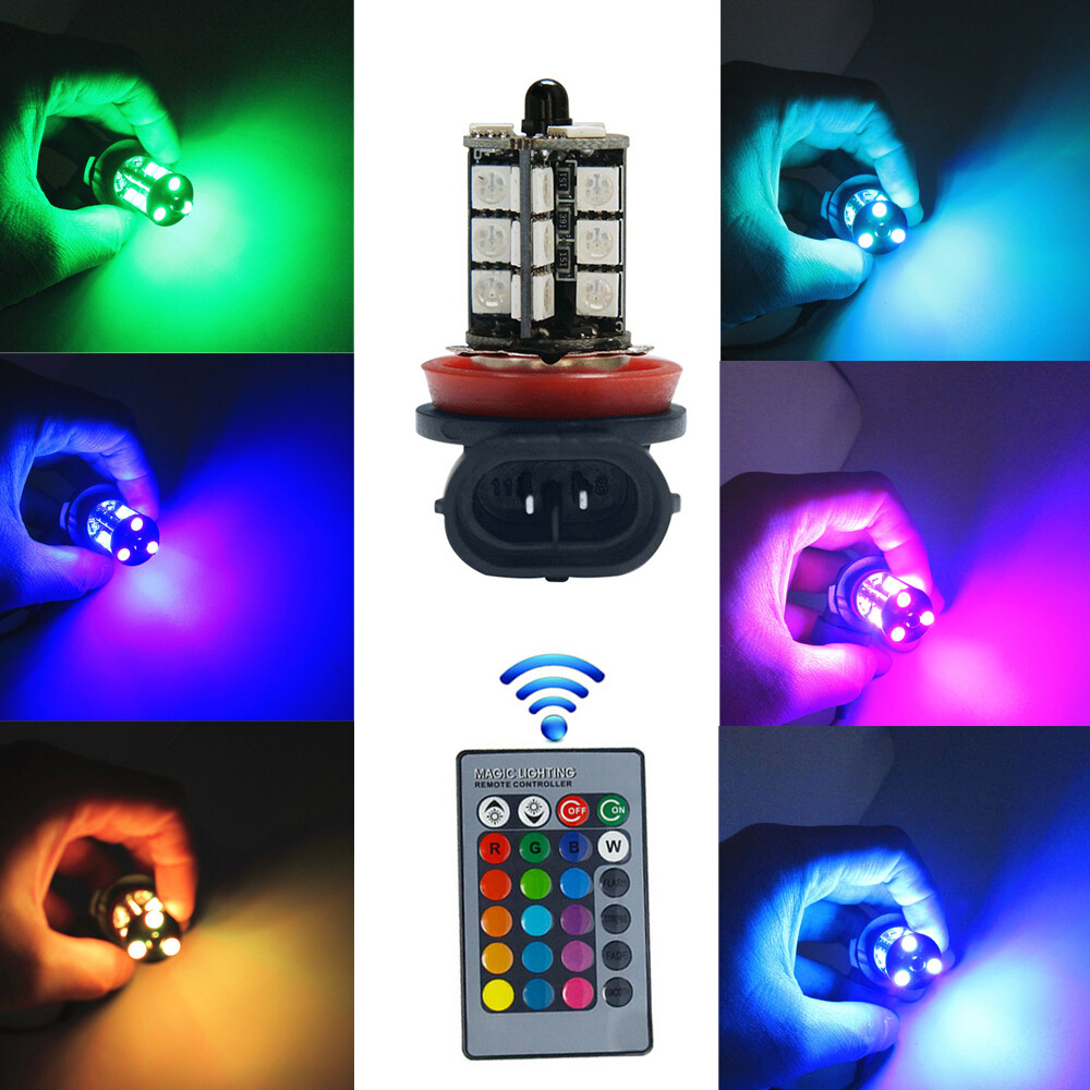 2x RGB H11 H9 H8 5050 27SMD Ar - Voice Control Light Bulb incelemesi ve fiyatı
