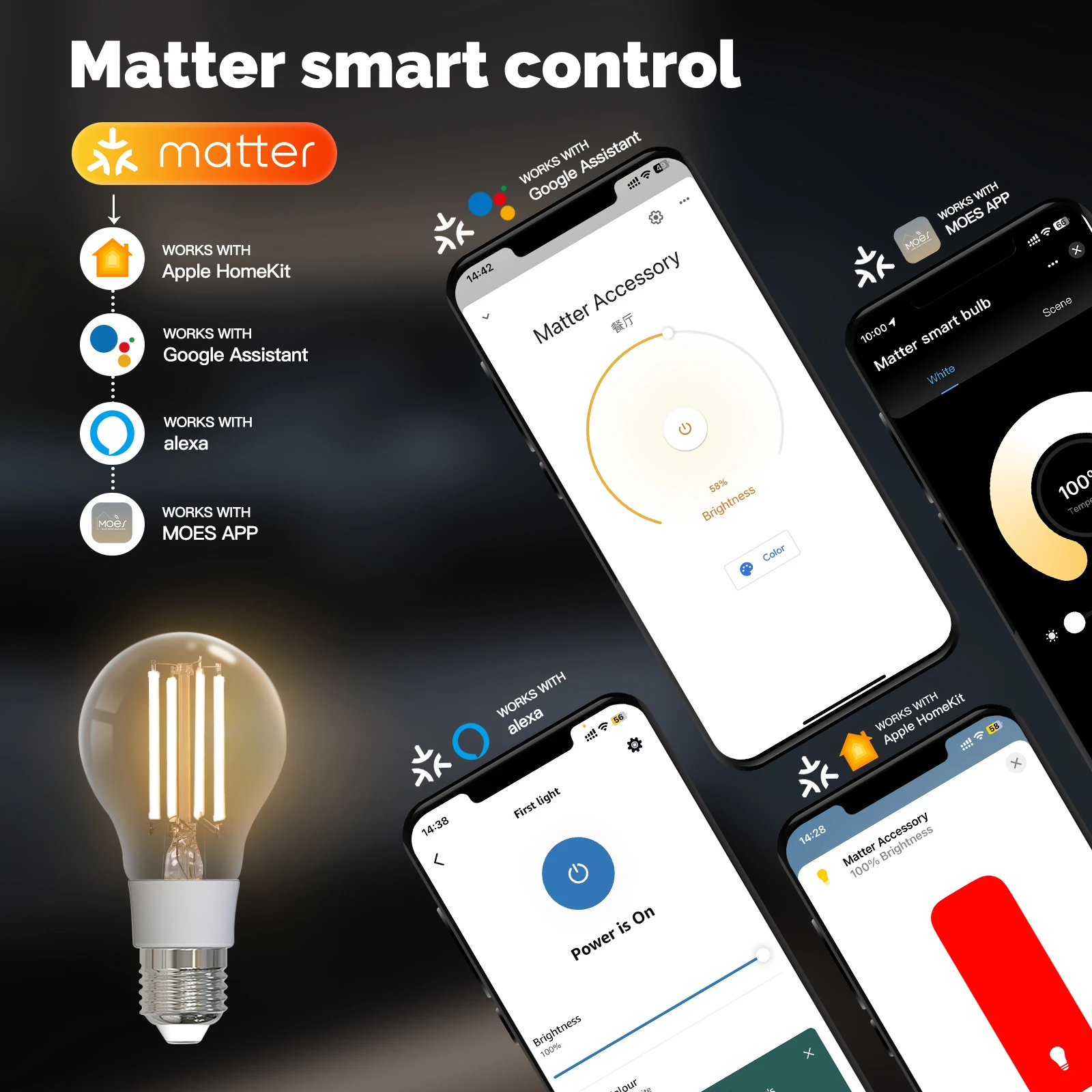MOES TUYA Matter Akıllı Filame - Voice Control Light Bulb incelemesi ve fiyatı
