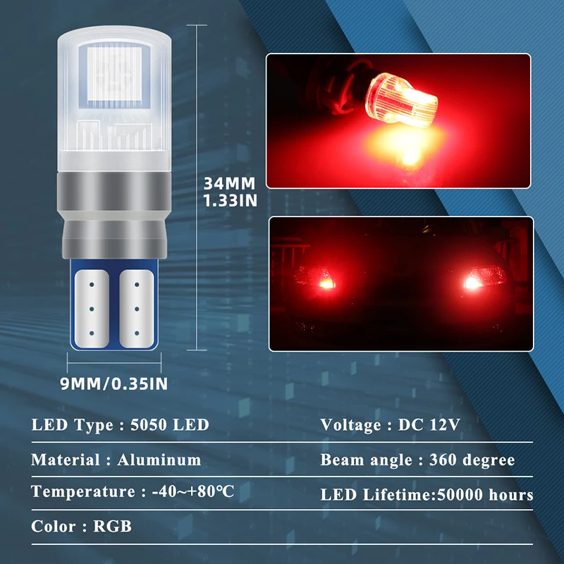 2 adet RGB T10 Remote Led ile  - Voice Control Light Bulb incelemesi ve fiyatı